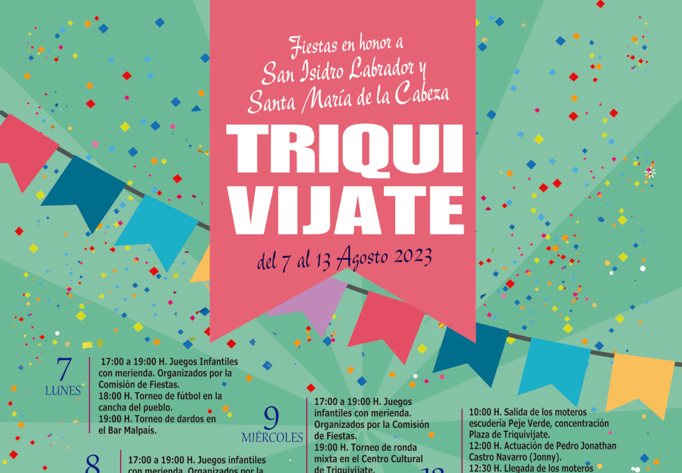 Triquivijate Anuncia Sus Fiestas En Honor A San Isidro Labrador Y Santa